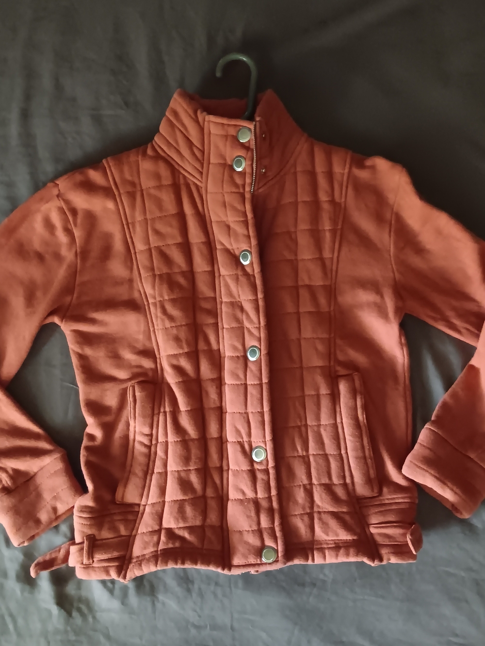 BKE Quilted Womens Small Jacket in Rust Brown
